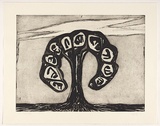 Artist: Ely, Bonita. | Title: Tree of life | Date: 1990 | Technique: etching and aquatint, printed in black ink, from one copper plate