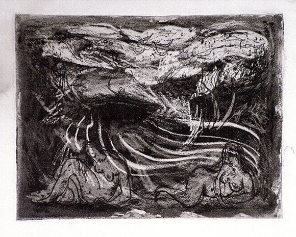 Artist: b'Shearer, Mitzi.' | Title: b'Curious eyes' | Date: 1981 | Technique: b'etching, printed in black ink, from one plate' Artist: b'Shearer, Mitzi.' | Title: b'Curious eyes' | Date: 1981 | Technique: b'etching, printed in black ink, from one plate'