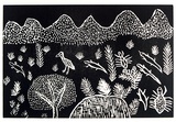 Artist: PWERLE, Jean | Title: not titled [No.61] | Date: 1990 | Technique: woodcut, printed in black ink, from one block