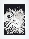 Artist: BOYD, Arthur | Title: The lady and the unicorn | Date: 1988, June | Technique: etching and aquatint, printed in black ink, from one plate | Copyright: Reproduced with permission of Bundanon Trust