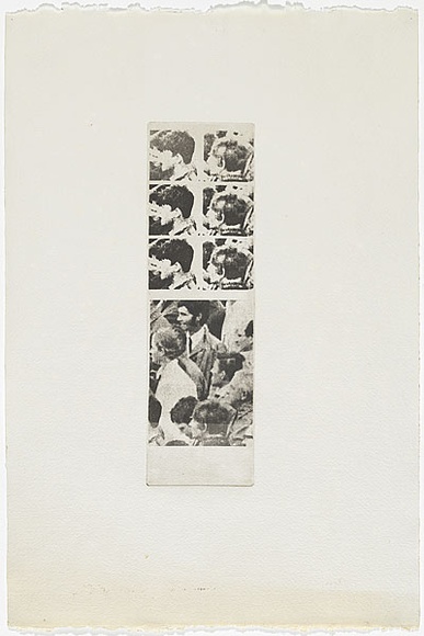 Artist: b'MADDOCK, Bea' | Title: b'Etching experiment for Funeral V' | Date: 1972 | Technique: b'half-tone photo-etching, printed in black ink, from one plate' Artist: b'MADDOCK, Bea' | Title: b'Etching experiment for Funeral V' | Date: 1972 | Technique: b'half-tone photo-etching, printed in black ink, from one plate'