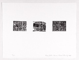 Artist: Doherty, Brian. | Title: Three Gothic dances. | Date: 1988 | Technique: rubber stamp, printed in black ink, from two blocks