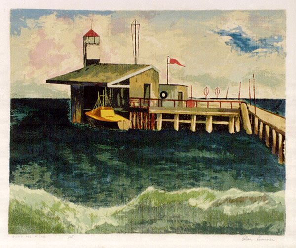 R.A.A.F. pier, Point Cook (1946) by Alan Sumner (1911–1994 ...